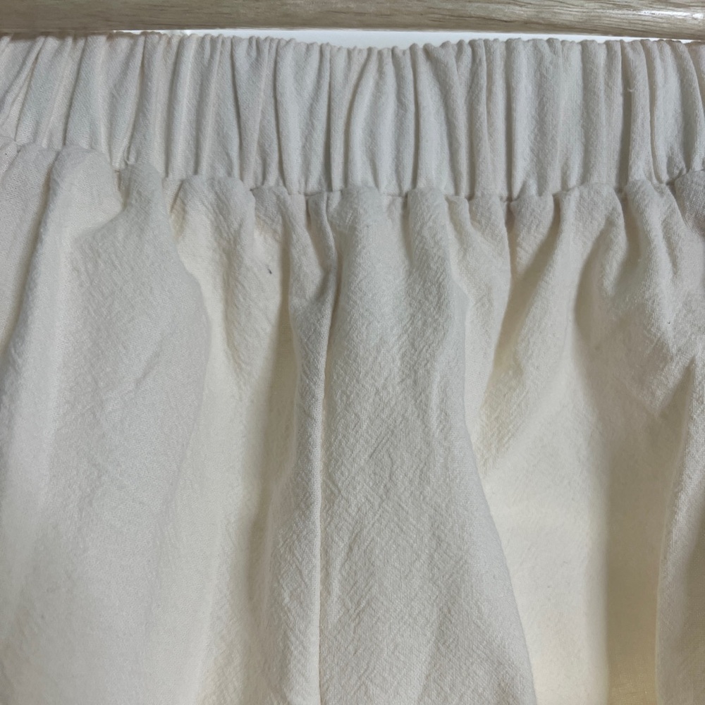Women’s Generic linen 2 piece sets V Neck wide leg pants color cream Medium - Picture 9 of 9